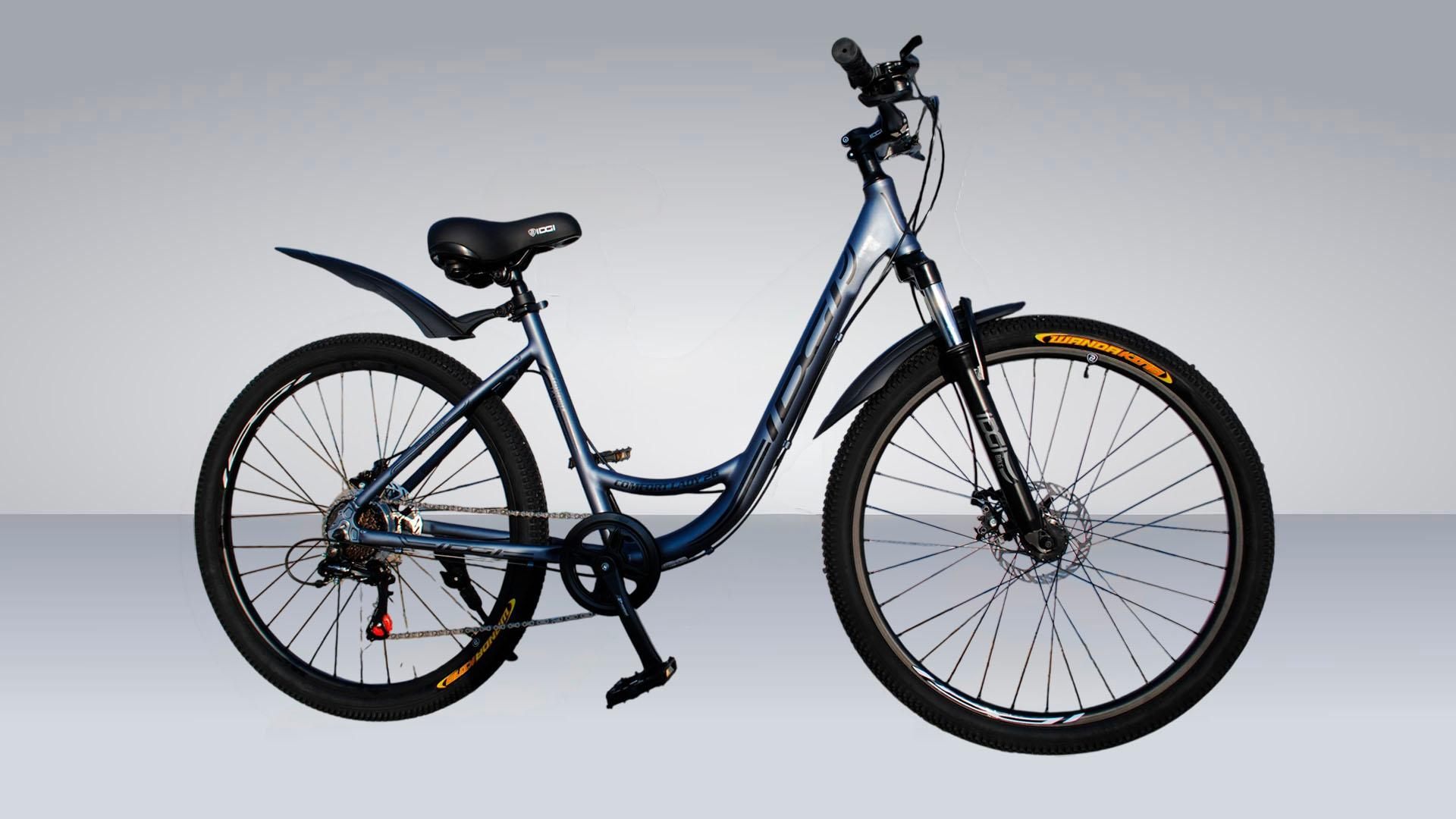IDGI COMFORT LADY 26 серо-чёрный матовый Оборудование: SHIMANO, Полированные швы